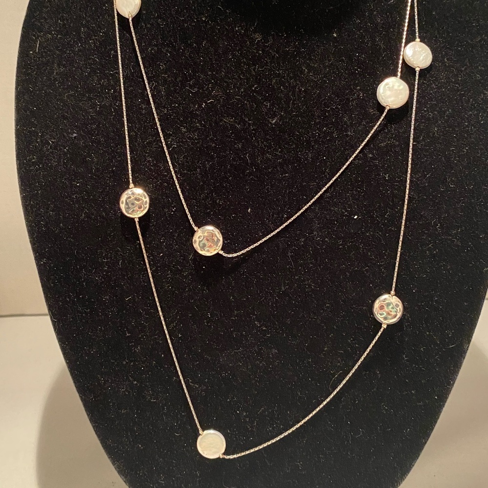 Sterling Silver & Pearl Necklace